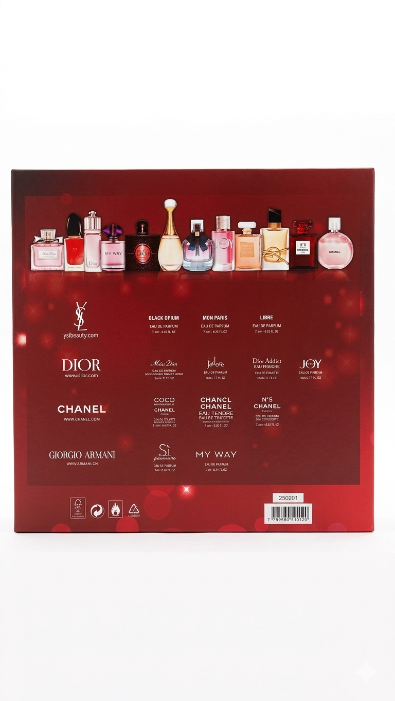 Coffret Iconique : Les 12 Parfums de Luxe (Chanel, Dior, YSL...)